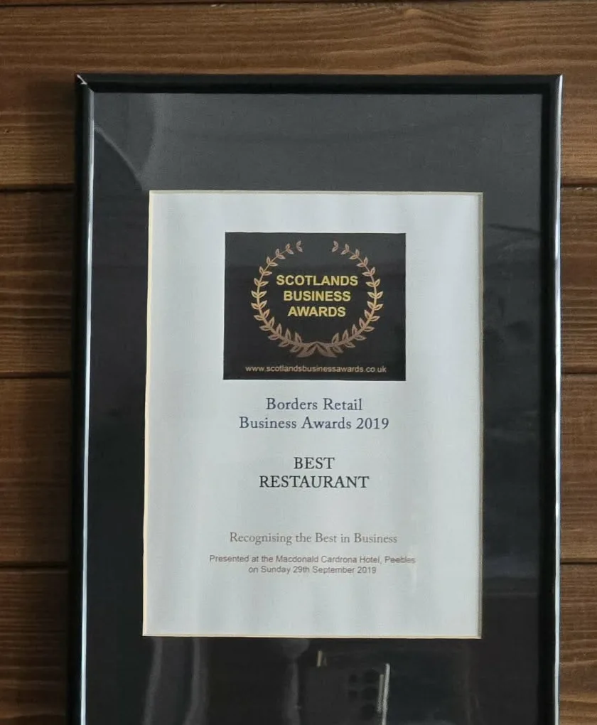 Best Restaurant — Scotland's Business Awards 2019 (Borders Retail)